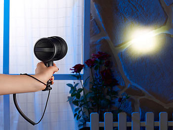 KryoLights Akku-LED-Handlampe / Handscheinwerfer 10 W, bis zu 350m Leuchtweite
