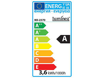 Luminea LED-Filament-Birne, 3,6 W, E27, warmweiß, 3000 K, 450 lm, 360°