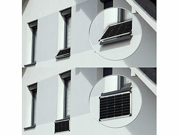 Fensterbank-Solar-Kraftwerke: 230-Volt-Powerstation und Solarmodul
