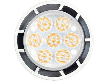Luminea High-Power LED-Spot, GU10, 7W, 230V, warmweiß 3000K, 500 lm
