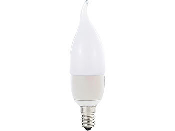 Luminea Geschwungene LED-Kerzenlampe, 6W, E14, Ba35, warmweiß, 4er-Set