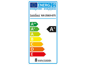 Luminea LED-Reflektor E 27, R63, 8 W, 2.700 K, 600 lm, warmweiß