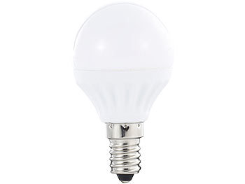 Luminea LED-Lampe, 4 W, E14, 300 lm, 6.400 K, P45-P, tageslichtweiß