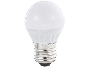 Luminea LED-Tropfen E27, 4 W, 300 lm, 160°, tageslichtweiß 6400 K, P45