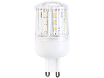 Luminea LED-Kolben, G9, 3 W, 230 lm, 350°, tageslichtweiß, 10er-Set