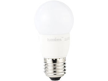 Luminea LED-Tropfen, E27, 5,5 W, 470 lm, 160°, warmweiß, 4er-Set