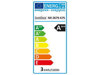 Luminea Mini-LED-Kolben, E14, A++, 3 Watt, 360°, 260 lm, weiß
