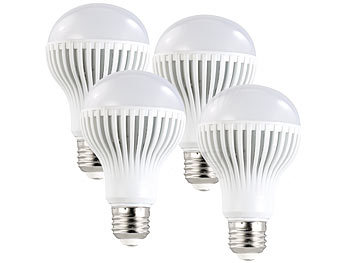 Luminea LED-Lampe, 9W, E27, warmweiß, 3000 K, 585 lm, 4er Set