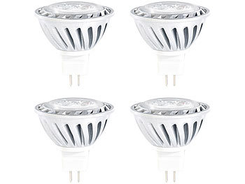 Luminea LED-Spot mit Metallgehäuse, GU5.3, 4W, tageslichtweiß, 230 lm, 4er-Set