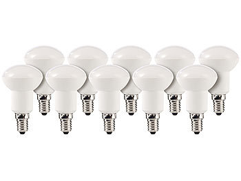 Luminea LED-Reflektor, R50, E14, 6 W, 6.400 K, 470lm, tageslichtweiß, 10er-Set