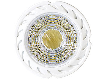 Luminea COB-LED-Spotlight, GU10, 7 W, 500 lm, tageslichtweiß, 4er-Set