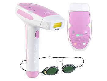 Laser Haarentferner: Sichler Beauty IPL-Haarentfernungs-System mit Licht-Aufsatz, 5 Stufen & Schutzbrille