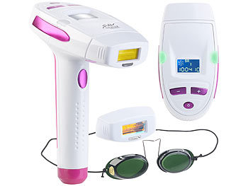 Epilierer: Sichler Beauty IPL-Haarentfernungs-System, 2 Aufsätze, Display, 5 Stufen,Schutzbrille