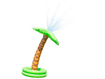 Wasserspielzeug Garten: Playtastic Aufblasbare Palme mit integriertem Wassersprinkler für Kinder