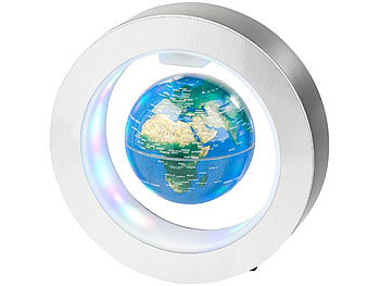 Weltkarte magnetisch schwebend Earth beleuchtet Lampe Design dekorativ Lernglobus Drehteller