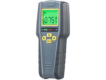 AGT Digitaler 4in1-Feuchtigkeits-Detektor mit nicht-invasiver Messung, LCD