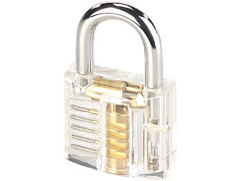 AGT Durchsichtiges Lockpicking-Übungsschloss mit 2 Schlüsseln