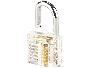AGT Durchsichtiges Lockpicking-Übungsschloss mit 2 Schlüsseln