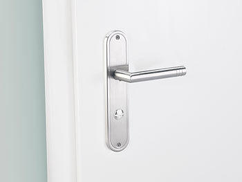 AGT Modernes Edelstahl-Türbeschlag-Set für 3 Zimmertüren & 1 Bad-/WC-Tür
