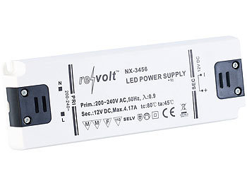 revolt LED-Trafo, 230 V Input, 12 V Output, bis 50 W