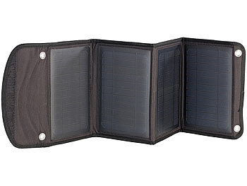 revolt Faltbares Ladegerät Solarpanel mit 2x USB-Port, 14 W