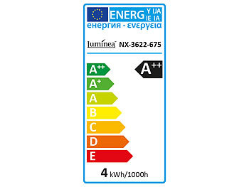 Luminea LED-Filament-Birne, A60, A++, E27, 4 W, 420 lm, 270°, 3000 K