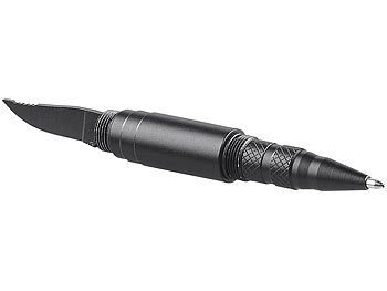 VisorTech 3er-Set 5in1-Tactical Pens mit Kugelschreiber, Glasbrecher & Brieföff.