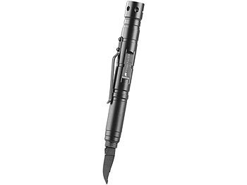 VisorTech 3er-Set 5in1-Tactical Pens mit Kugelschreiber, Glasbrecher & Brieföff.