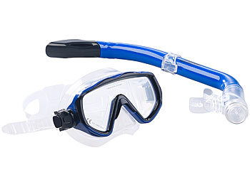 Taucherbrille Erwachsene: Speeron Schnorchel-Set für Kinder, Taucherbrille mit gehärtetem Glas