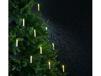 Lunartec RGB- Weihnachtsbaumkerzen mit IR-Fernbedienung, 10er-Set