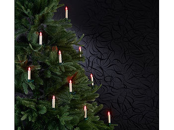 Lunartec RGB- Weihnachtsbaumkerzen mit IR-Fernbedienung, 10er-Set