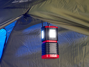 KryoLights 3D-Camping-Laterne CL-204.mt, mit 2 Taschenlampen, 200 lm