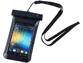 Somikon Hochwertige wasserdichte Tasche für Smartphones bis 5,3 Zoll