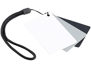 Somikon 3in1-Graukarte im Kreditkartenformat f. digitalen Weißabgleich