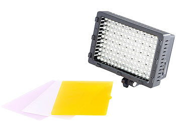 LED Fotoleuchte: Somikon Foto- und Videoleuchte mit 160 Tageslicht-LEDs, 10 W, 660 lm