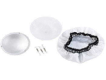 Somikon Beauty Dish mit Handgriff und Halter für Systemblitze, 30 cm