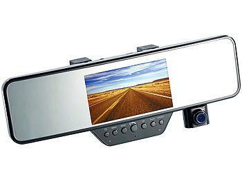 NavGear Full-HD-Rückspiegel-Dashcam, G-Sensor, 4.3"-TFT (Versandrückläufer)