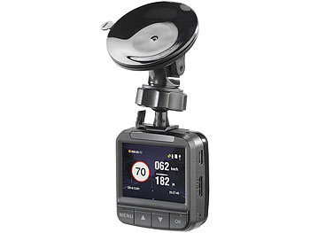 GPS-Gefahren-Warner mit Super-HD-Dashcam und POI-Daten für D/A/CH