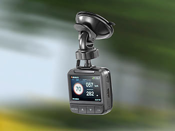 GPS-Gefahren-Warner mit Super-HD-Dashcam und POI-Daten für Europa