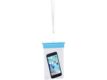 Somikon Wasserdichte Universal-Tasche für iPhone & Smartphone bis 15,7 cm/6,2"