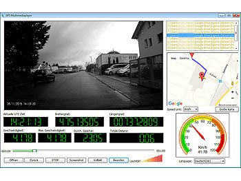 NavGear Full-HD-Dashcam MDV-2295 mit GPS, G-Sensor, 120° (Versandrückläufer)