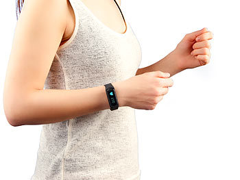 newgen medicals Fitness-Armband FBT-40.HR mit Herzfrequenz-Messung