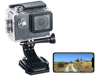 Somikon 4K-Action-Cam, UHD-Videos, 16-MP-Sensor, IP68 (Versandrückläufer)