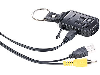 OctaCam Full-HD-Mini-Schlüsselbund-Kamera mit Vibrations-Feedback, Vollmetall