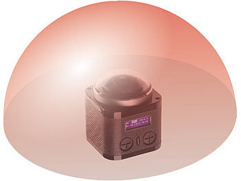 Somikon 360°-4K-ActionCam, 16-MP-Sensor, Fernbed. & PowerDirector 15 Ultimate