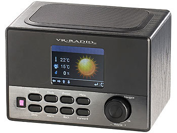 VR-Radio WLAN-Internetradio mit Wecker, USB-Ladestation, 8 Watt, 7,2 cm TFT