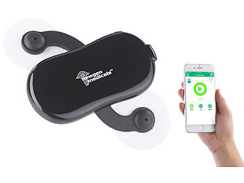 newgen medicals 2in1-Akku-Stimulator für EMS & Massage, Bluetooth, App-Steuerung