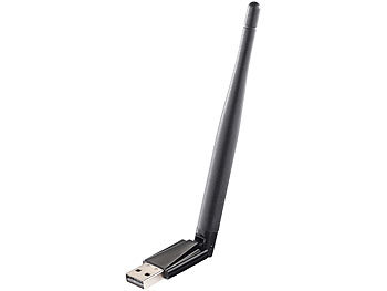 7links Mini-USB-WLAN-Stick WS-335.at mit externer Antenne, 300 Mbit/s, WPS