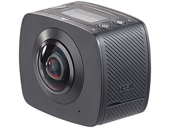 Somikon 360°-Full-HD-Action-Cam mit 2 Objektiven & PowerDirector 15 Ultimate