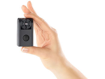 Somikon Mini-HD-Überwachungskamera, IR-Nachtsicht, PIR-Sensor, 1 Jahr Stand-by